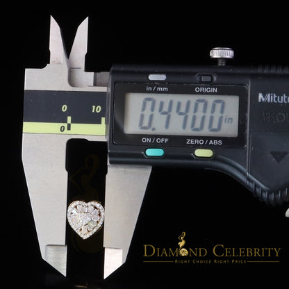DiamondCelebritees 925 Yellow Silver 1.00ct VVS 'D' Baguette Moissanite Stud Earring Men's/Womens