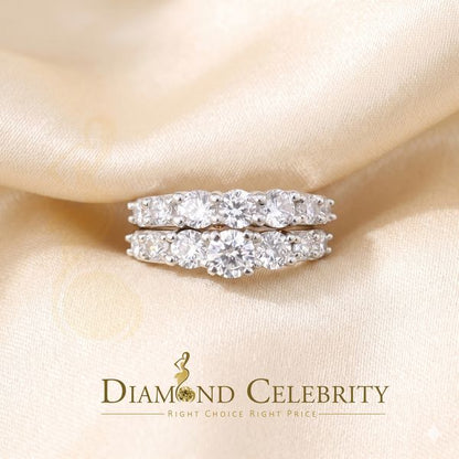 DiamondCelebritees 925 Women's 4.82ct Cubic Zirconia Yellow Silver Bridal Fashion Ring Sz 7