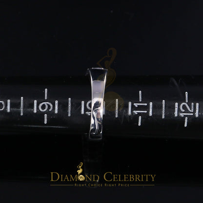 DiamondCelebritees 925 Sterling Silver 0.05ct Real Diamond Men's Style White Band Style Ring SZ 10