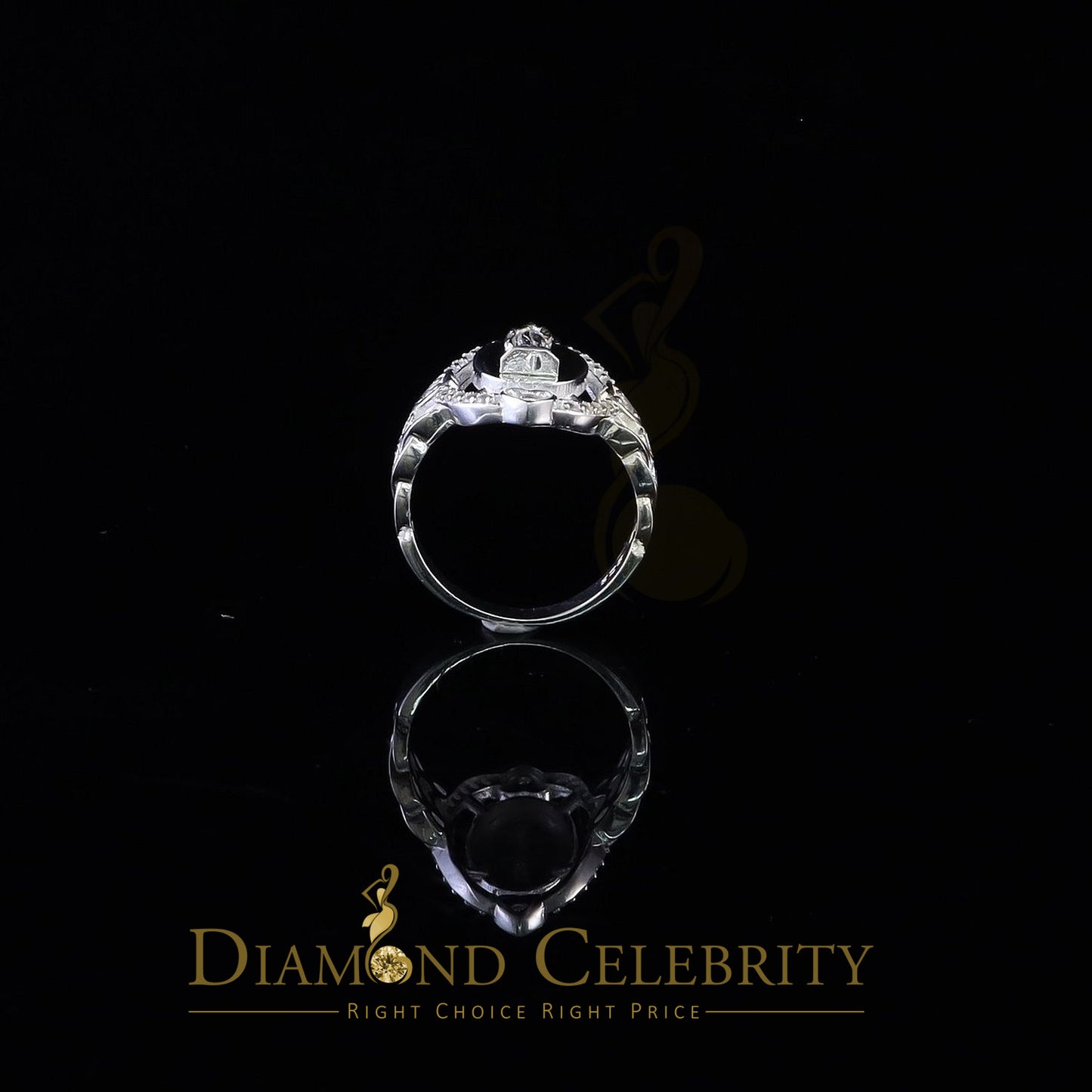 DiamondCelebritees Virgin Merry CZ 925 Sterling Silver White Oval Shape Women's Religious Ring SZ 7