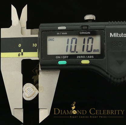 DiamondCelebritees Aretes Para Hombre Heart 925 Yellow Silver 0.20ct Diamond Women's /Men's Earring