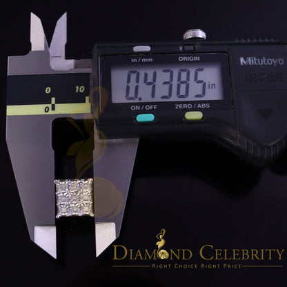DiamondCelebritees 0.50ct Diamond 925 Sterling Silver Yellow For Men's / Women's Square Earrings