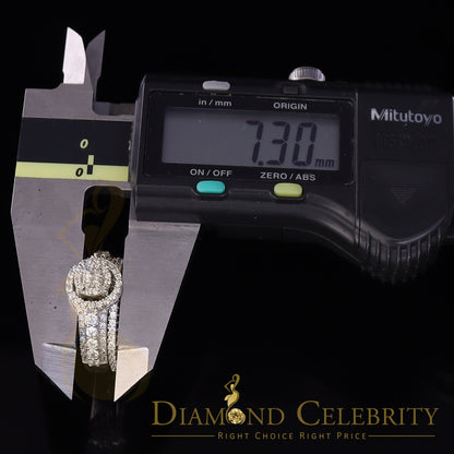 DiamondCelebritees 3.20ct Cubic Zirconia White Silver Womens Round Bridal Womens Ring Size 7