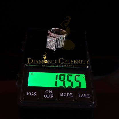DiamondCelebritees 925 White Sterling Silver CZ 7.00ct Women's Cindarella Ring Size 8