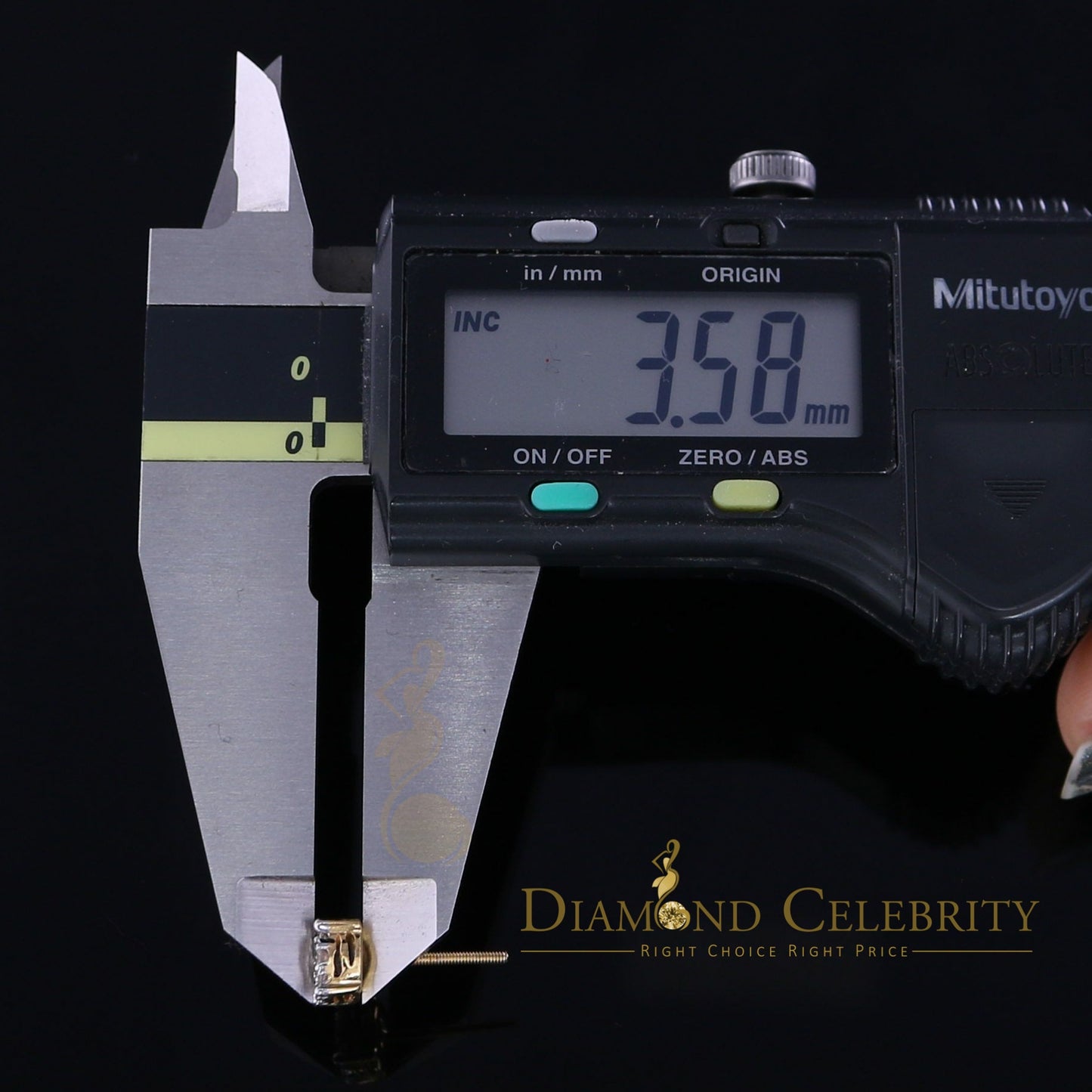 DiamondCelebritees 0.50CT Real Diamond 10K Real Yellow Gold Men's/Women's Stud Round Earring