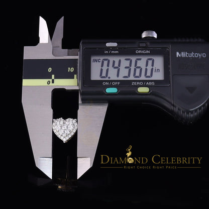 DiamondCelebritees  925 Sterling Yellow Silver 1.64ct Cubic Zirconia Heart Women's Stud Earrings