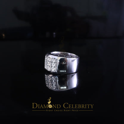 DiamondCelebritees Mirage Set Real 0.30ct Diamond 925 White Silver Wedding Band Men's Ring Size 11