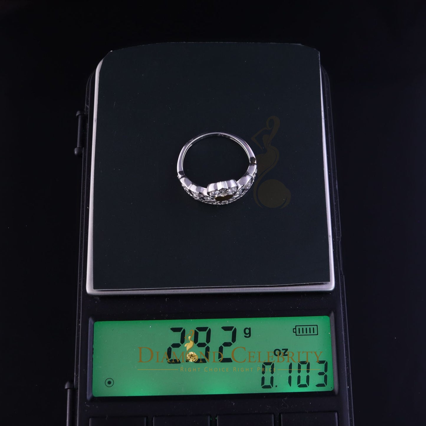 DiamondCelebritees 925 Sterling White Silver 0.61ct Cubic Zirconia Luxury Womens Crown Ring Size 7