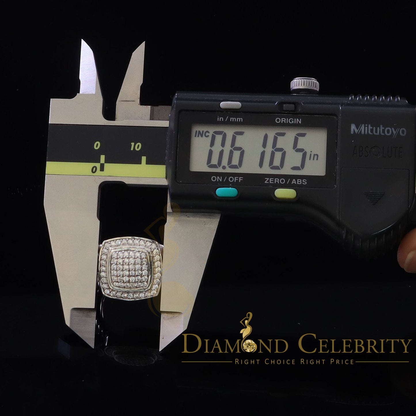 DiamondCelebritees 1.33ct White Silver Square Cubic Zirconia Womens Adjustable Ring From SZ 8 to 10