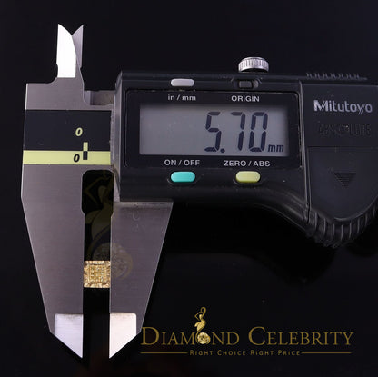 DiamondCelebritees 0.05ct Yellow Diamond 925 Sterling Silver For Men's / Women's Square Earrings