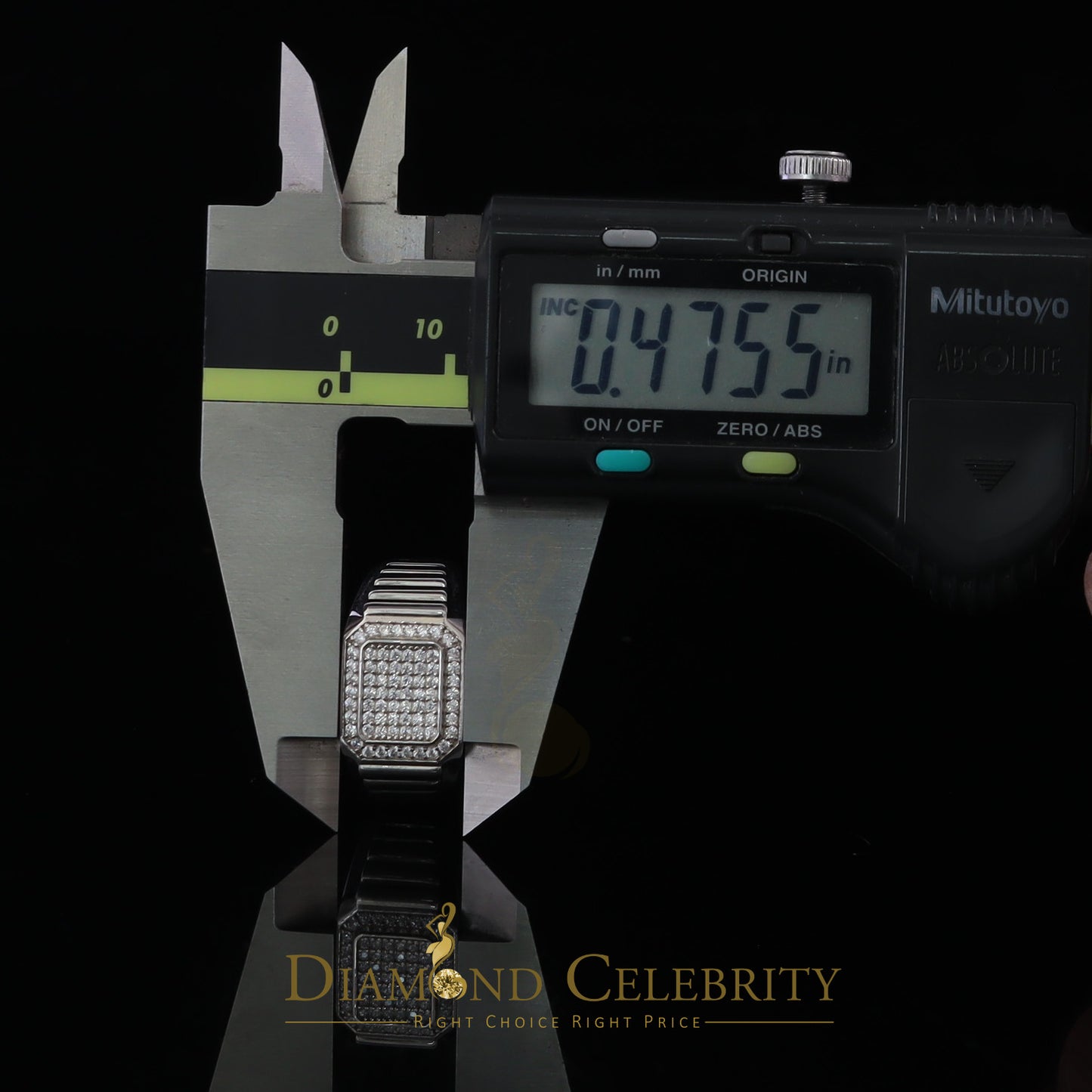 DiamondCelebritees 925 White Silver 0.75ct Cubic Zirconia Square Engagement Men's Ring Size 10