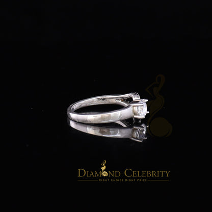 DiamondCelebritees 925 Sterling White Silver 1.00ct Cubic Zirconia Engagement Womens Ring Size 7