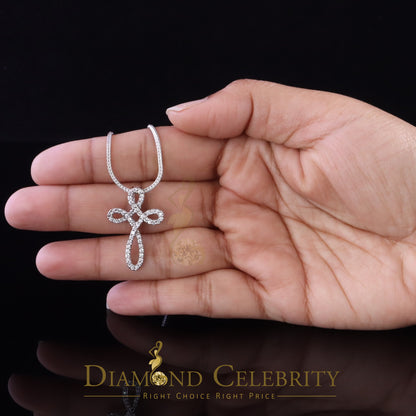 DiamondCelebritees White Charming Necklace 925 Sterling Silver Pendant with 3.41ct Cubic Zirconia