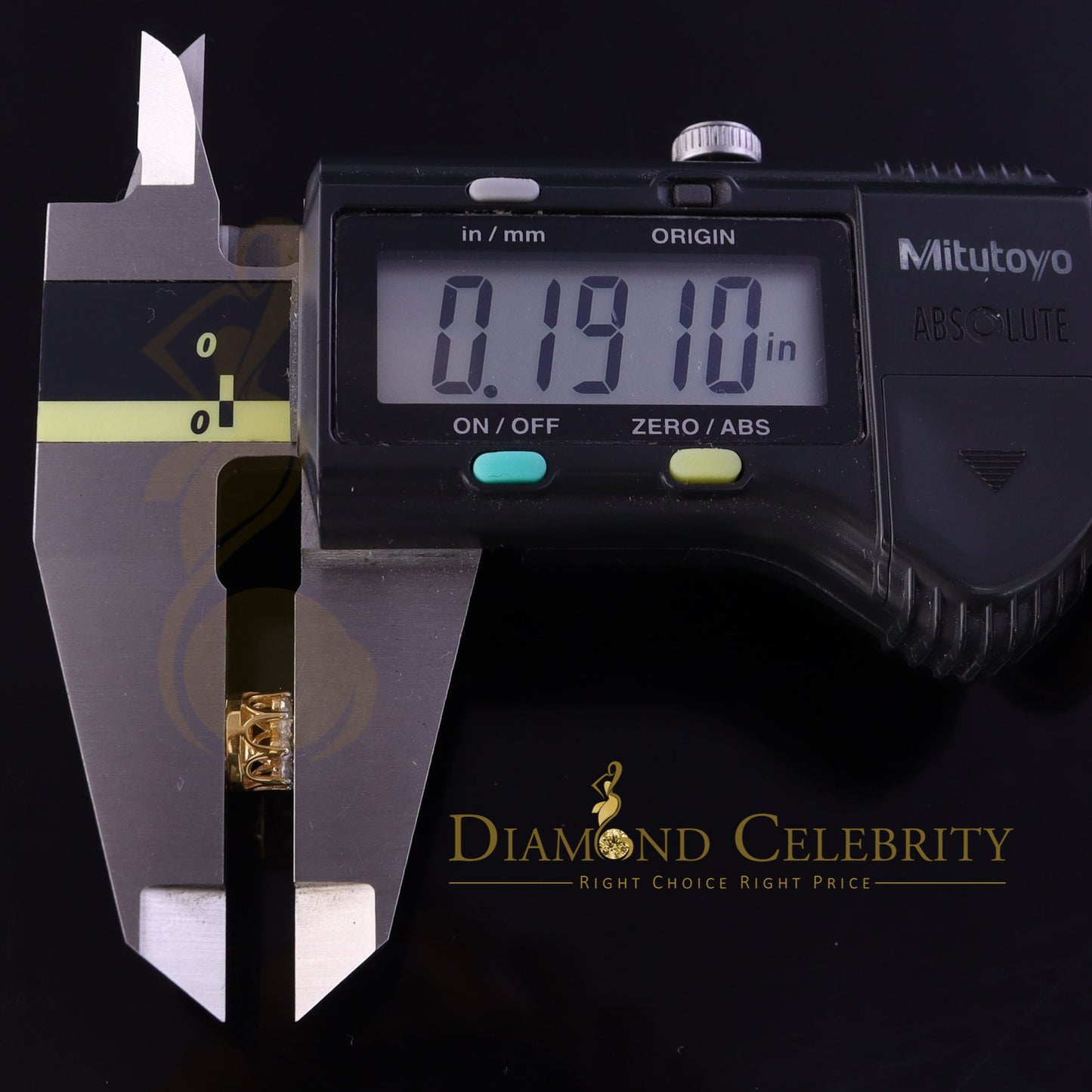 DiamondCelebritees  Yellow 925 Silver Cubic 0.14ct Zirconia Women's & Men's Hip Hop Flower Earrings