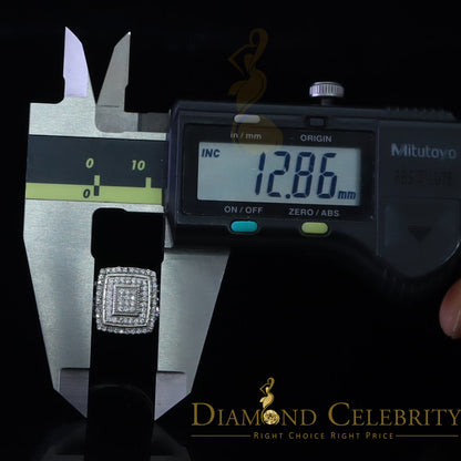 DiamondCelebritees 0.75CT Cubic Zirconia Sterling White Silver Round Engagement Women's Ring Size 7