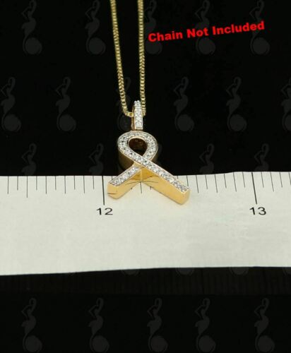 DiamondCelebritees 925 Sterling Silver Fashion Ribbon Shape Pendant Yellow 0.26ct Cubic Zirconia