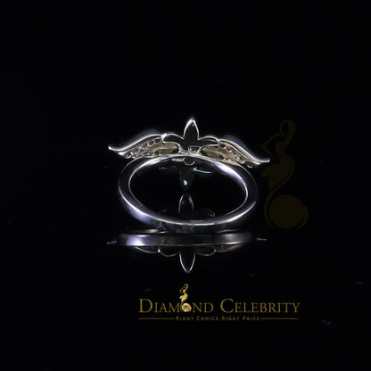 DiamondCelebritees 925 Sterling White Silver 0.75ct Cubic Zirconia Butterfly Womens Ring Size 6