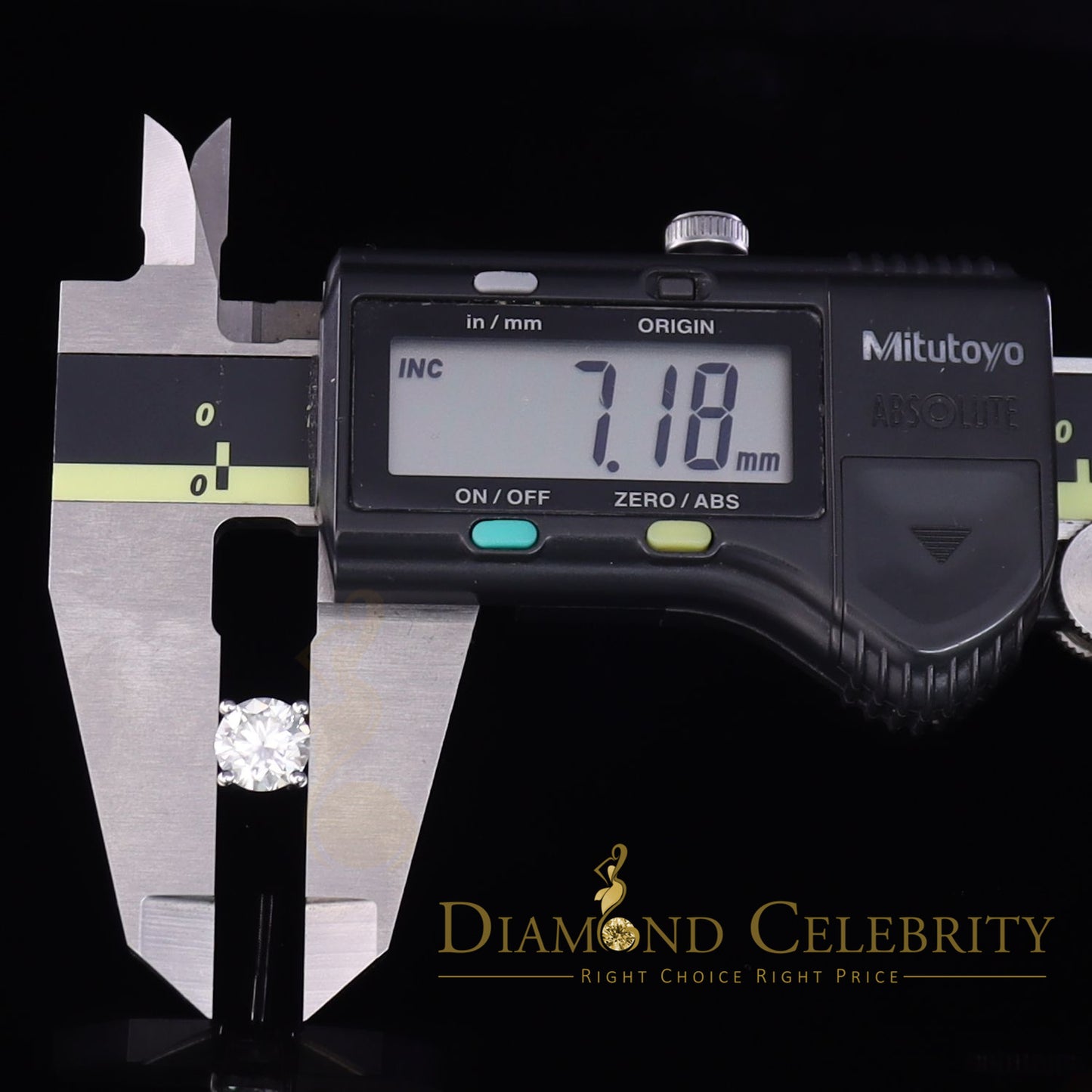 DiamondCelebritees 10k Real White Gold with 3.00ct Round VVS 'D' Color Moissanite Stud Earrings