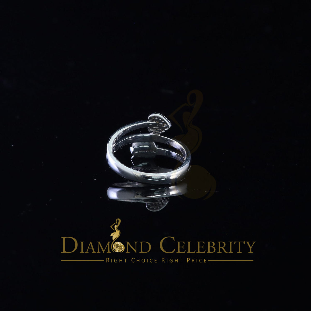 DiamondCelebritees 0.59ct Cubic Zirconia 925SterlingWhiteSilver Arrow Womens/Men's Ring Size 8