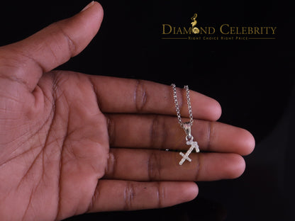 DiamondCelebritees 0.34ct Cubic Zirconia White Silver SAGITTARIUS-DECEMBER Pendant Men's & Women's