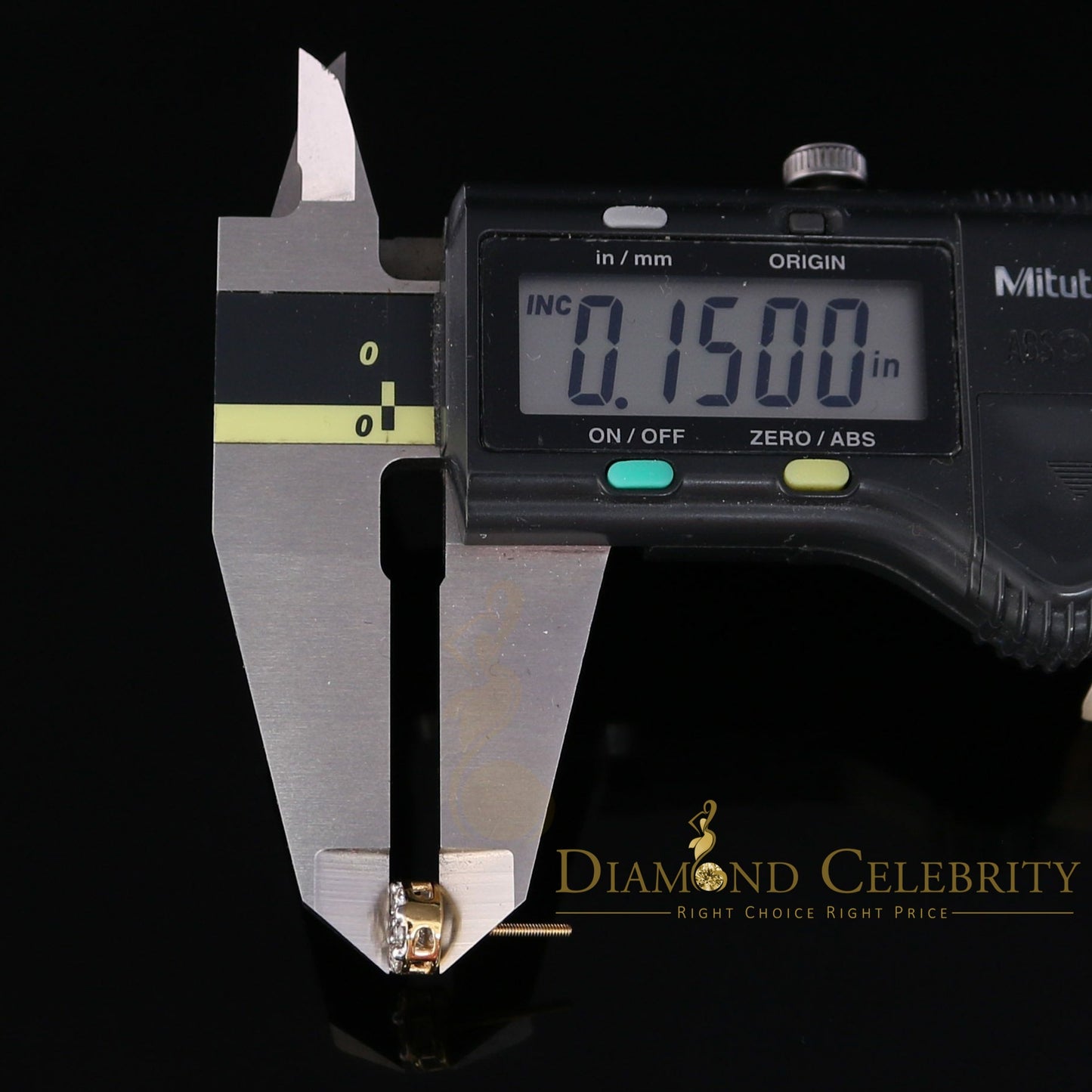 DiamondCelebritees Men's/Women's 10K Real Yellow Gold with 0.75CT Real Diamond Stud Earrings