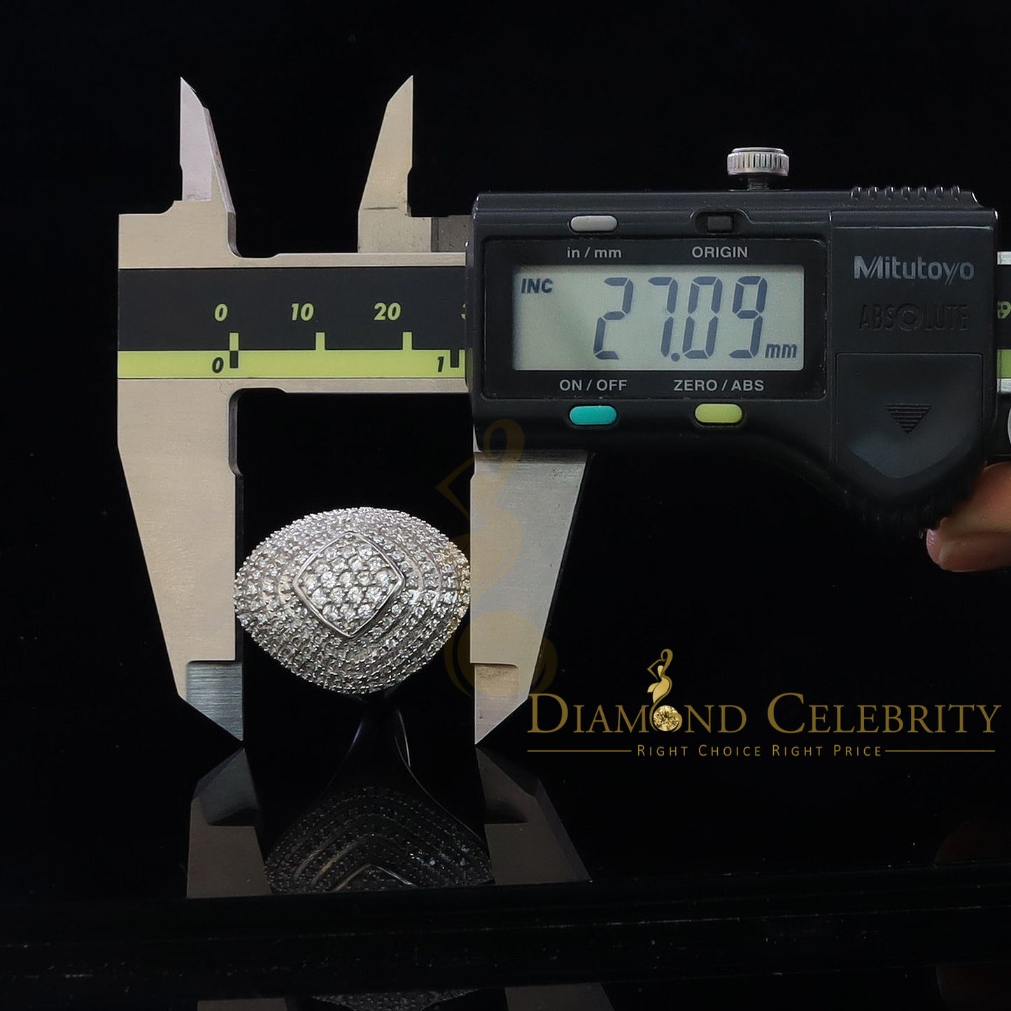 DiamondCelebritees 925 Sterling White Silver With Cubic Zirconia 1.67 ct Cocktail Ring Size 7.5