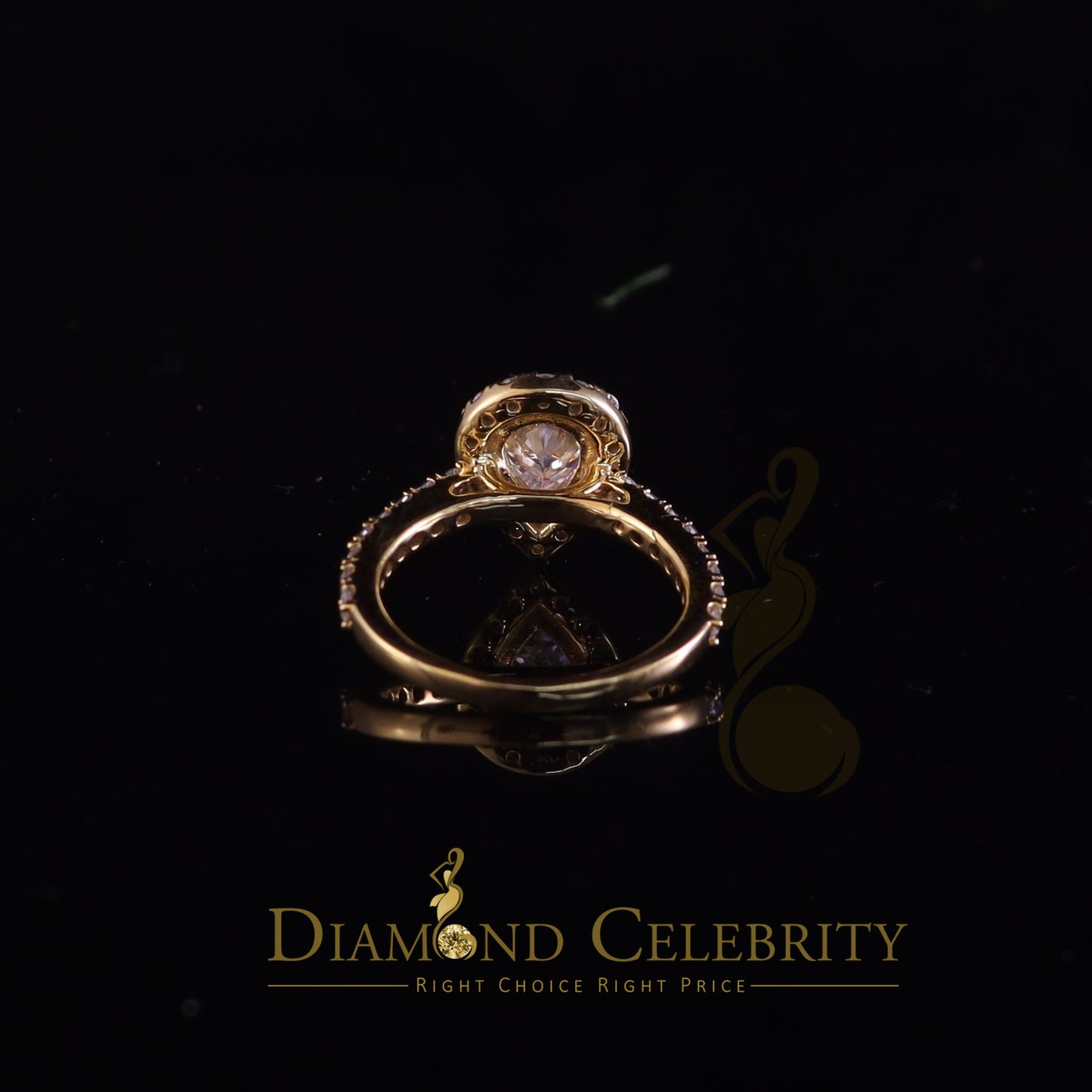 King Of Blings  10K Yellow Gold 2.50CT 'VVS' 'FL' D clr Pear Cut Moissonite Womens Ring Size 7