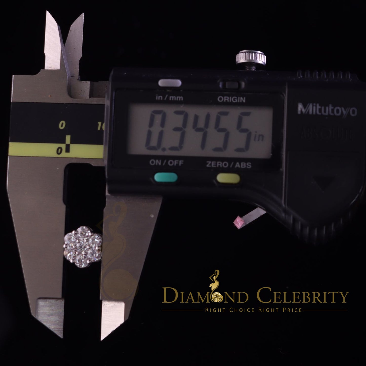 DiamondCelebritees 1.50ct Vvs 'D' Color Genuine Moissanite Stud FLORAL Earrings 10k Real White Gold