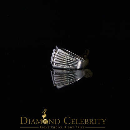 DiamondCelebritees 1.50ct Iced Out White Cubic Zirconia Fashion Luxury Big Ring For Men Size 11