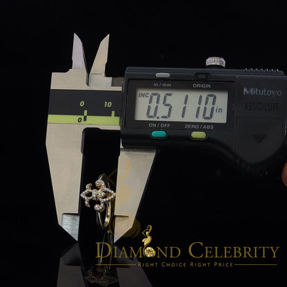 DiamondCelebritees 0.30ct Cubic Zirconia Yellow 925 Sterling Silver Saints Womens Gifts Ring Size 7