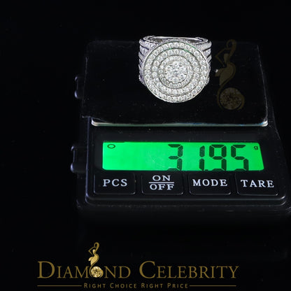 DiamondCelebritees 925 Sterling White Silver Cubic Zirconia 25.0ct Engagement Band Rings Men Size12