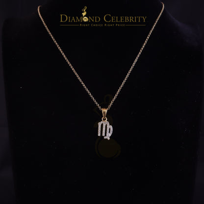 DiamondCelebritees 0.68ct Cubic Zirconia Silver Yellow VIRGO SEPTEMBER Month Pendant Men & Women