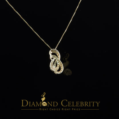 DiamondCelebritees Promising Yellow Sterling Silver Charm FASHION Pendant 0.28ct Cubic Zirconia