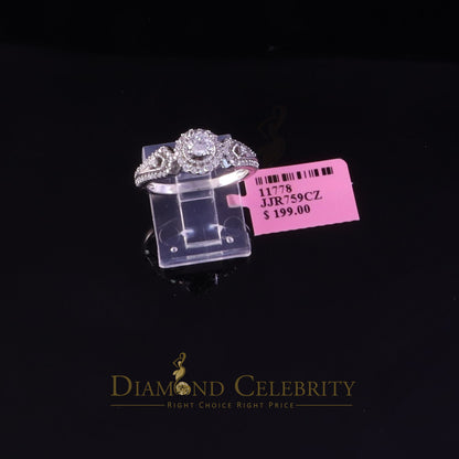 DiamondCelebritees 1.59ct Cubic Zirconia White 925 Sterling Silver Women Engagement Rings Size 7