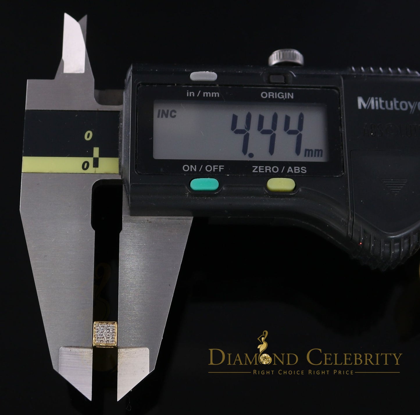 DiamondCelebritees 0.05CT Real Diamond 10K Real Yellow Gold with Men's/Women's Stud Micro Earring