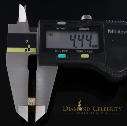 DiamondCelebritees 0.05CT Real Diamond 10K Real Yellow Gold with Men's/Women's Stud Micro Earring