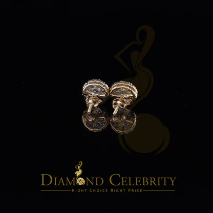 DiamondCelebritees 10K Real Yellow Gold w/Real 1.33 CT Diamond Men's/Women's Stud Earring