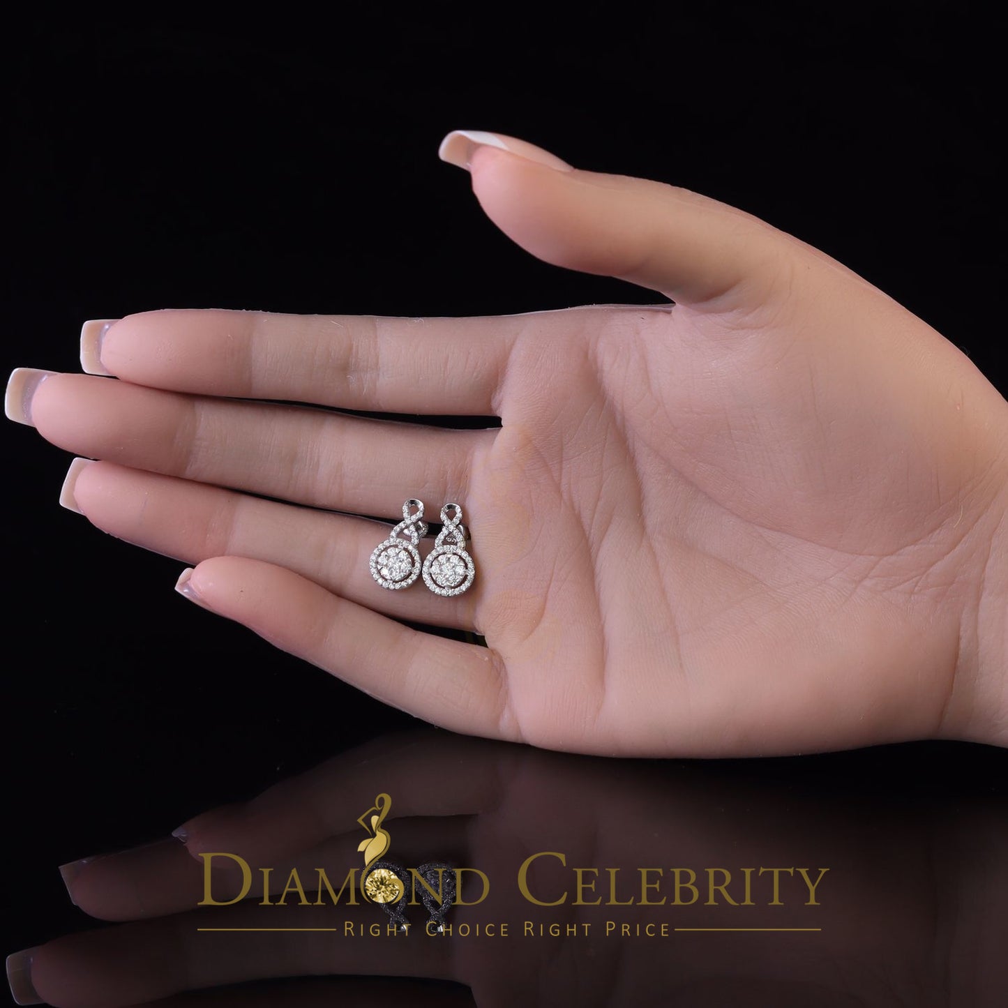 DiamondCelebritees  Men's /Women's Hip Hop White925 1.50ct Silver Screw Back CZ stud Earring