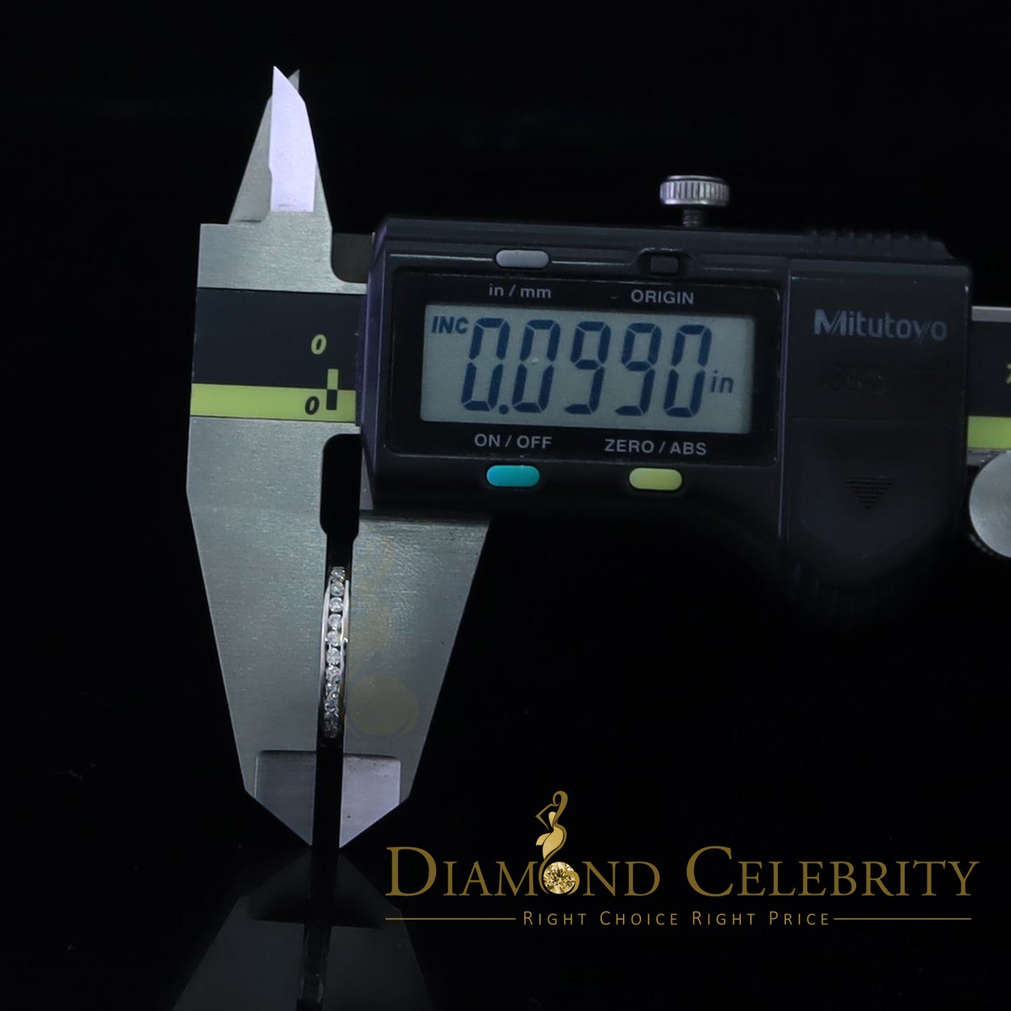 DiamondCelebritees 0.50ct Cubic Zirconia Sterling White Silver Round Engagement Women's Ring Size 7