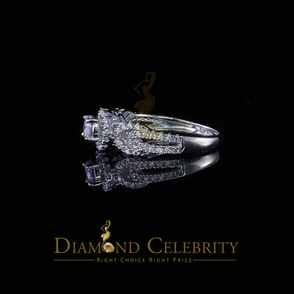 DiamondCelebritees  Diamond Celebrity Sterling Silver 925 White 64 Cubic Zirconia Women's Ring SZ 8