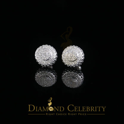 DiamondCelebritees 925 Sterling Silver 0.20ct Diamond For Women's/ Men's White Stud Round Earrings