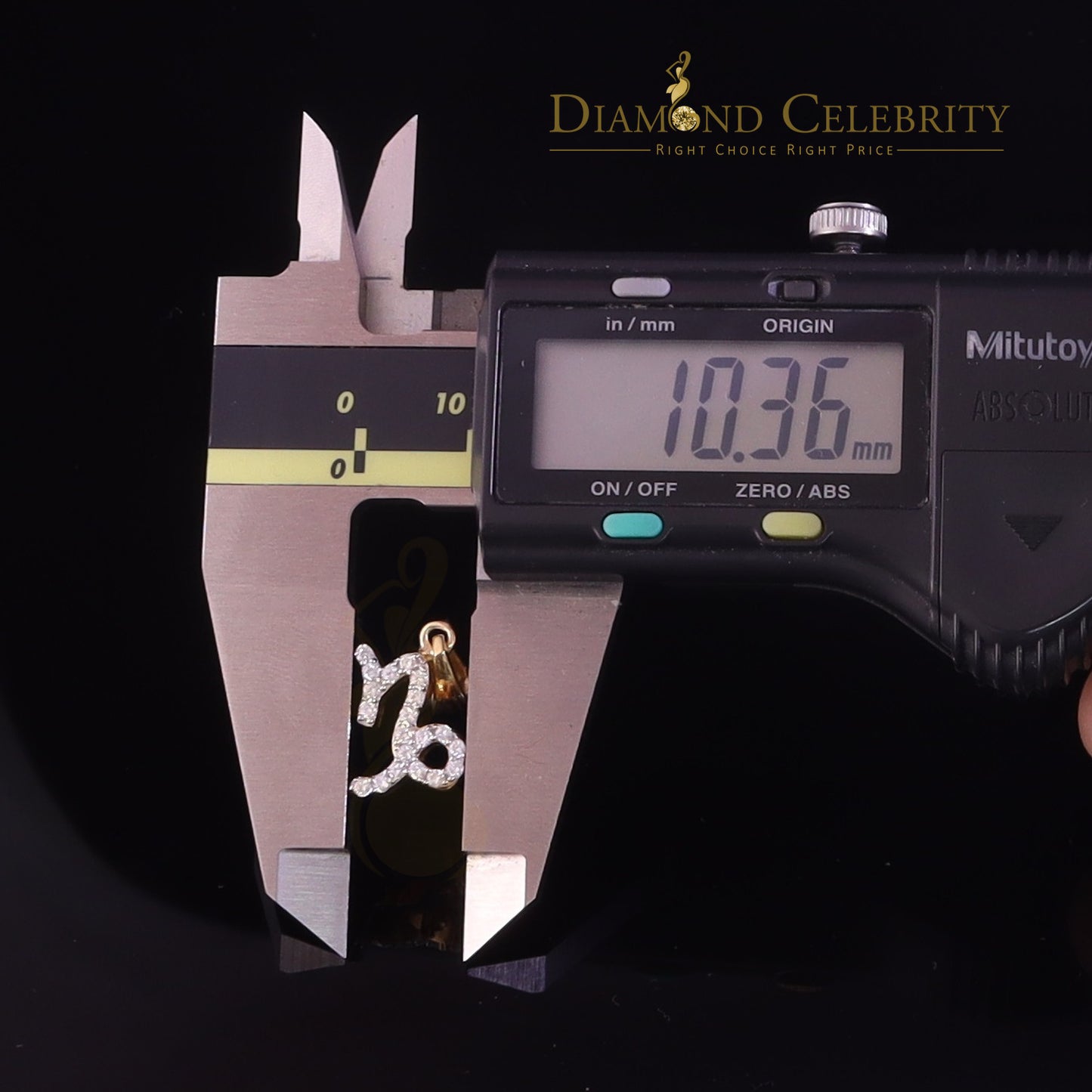 DiamondCelebritees 0.50ct Cubic Zirconia Yellow Silver CAPRICORN JANUARY Month Pendant Men & Women