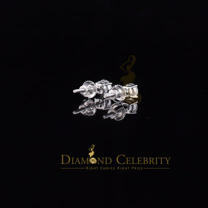 Diamondcelebritees Round 0.50ct VVS 'D' Moissanite Men's/Womens 925 Silver White Stud Earrings