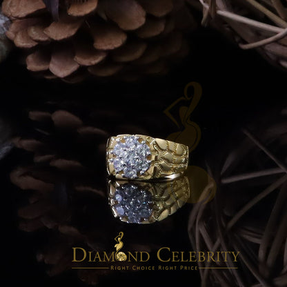 DiamondCelebritees 925 Yellow Sterling Silver 2.34ct Cubic Zirconia Promise Flower Ring Size 9