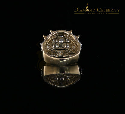 DiamondCelebritees 925 Sterling Yellow Silver 7.76ct Cubic Zirconia Square Engagement Women's Ring Size 9