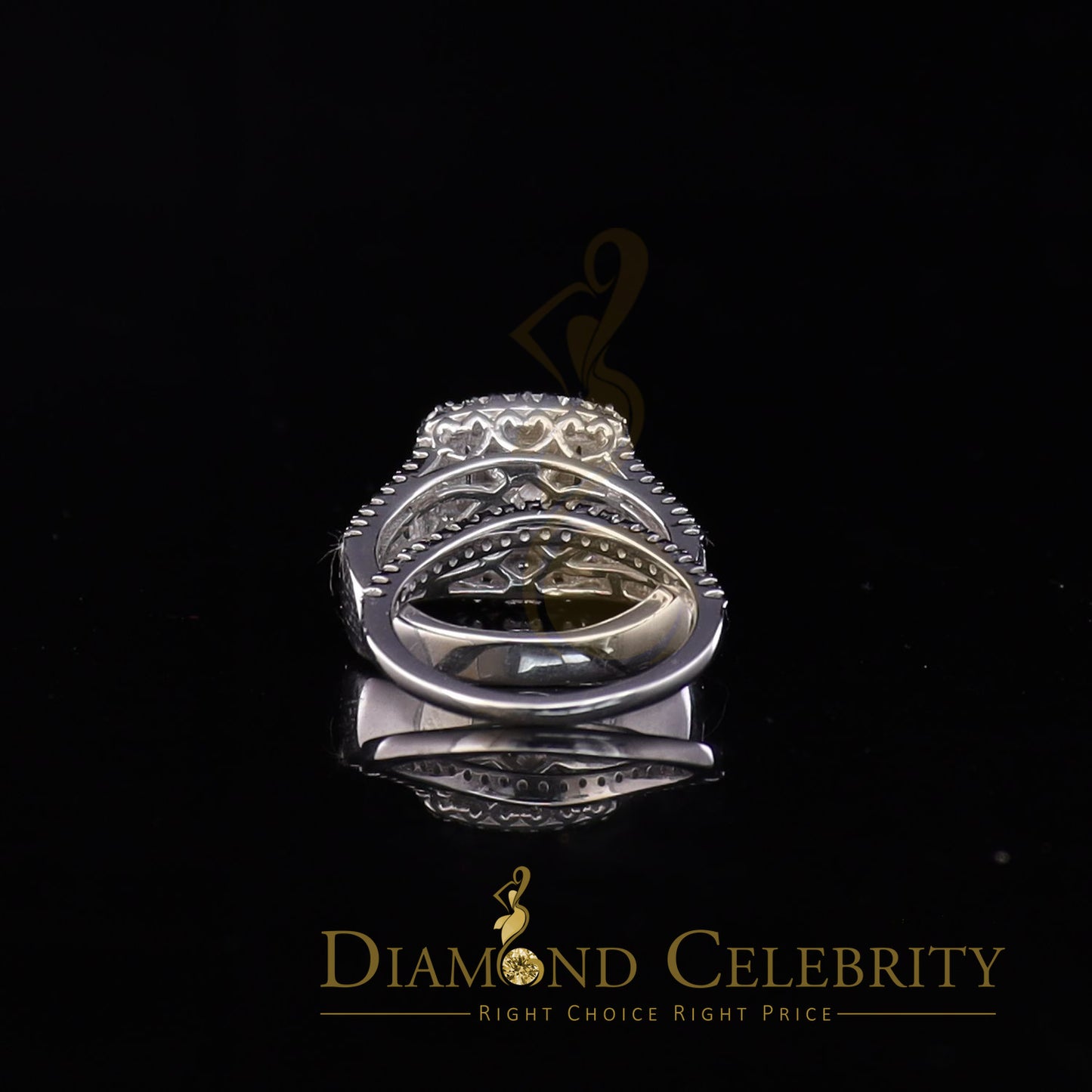 DiamondCelebritees 925 Sterling White Silver Shiny Cubic Zirconia 4.90 ct Bridal Womens Ring Size7