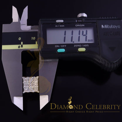 DiamondCelebritees 0.50ct Diamond 925 Sterling Silver Yellow For Men's / Women's Square Earrings