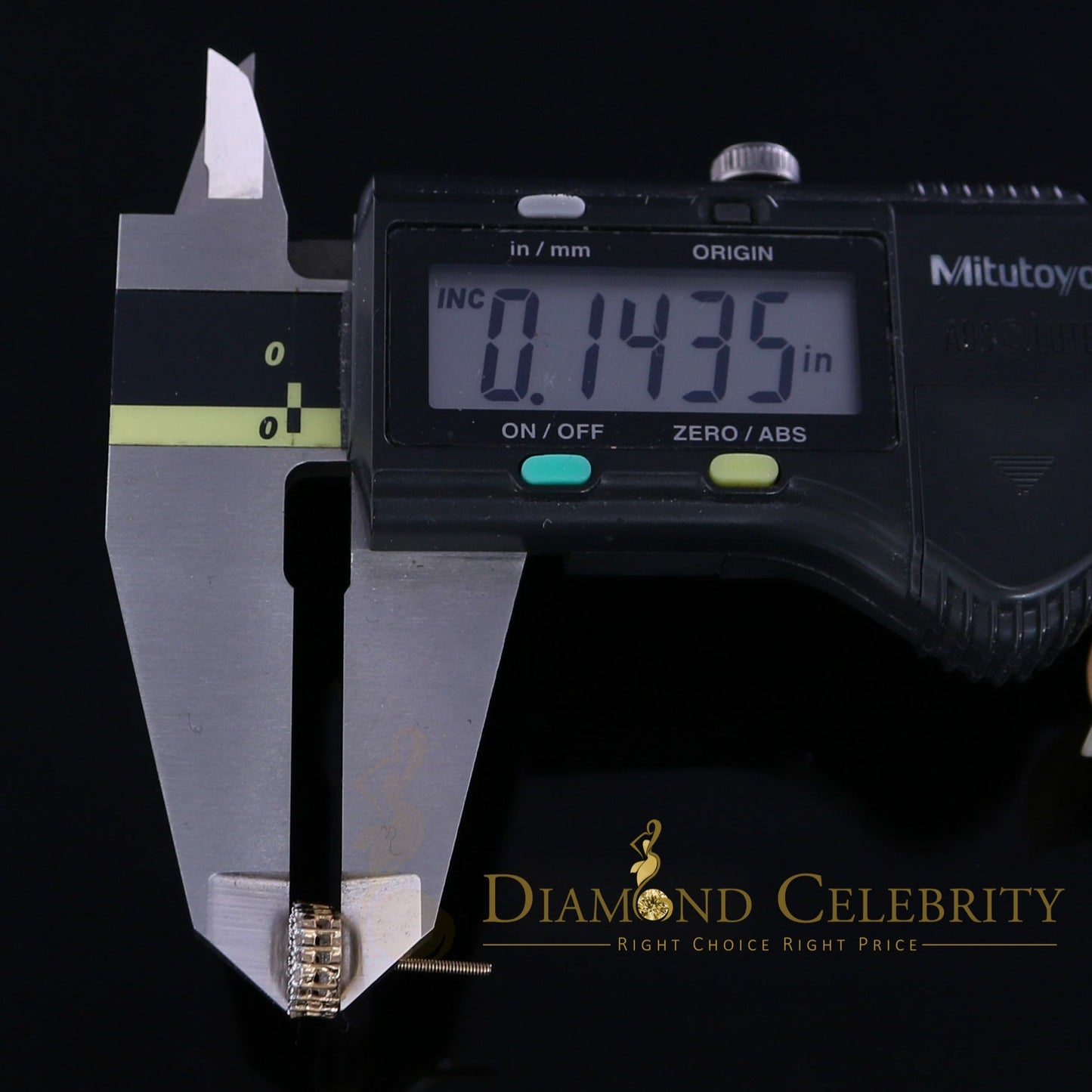 DiamondCelebritees Real Diamond 0.50CT 10K Real Yellow Gold Men's/Women's Stud Round Earring