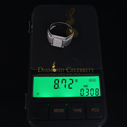 DiamondCelebritees 1.50ct Iced Out White Cubic Zirconia Fashion Luxury Big Ring For Men Size 11