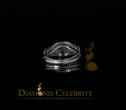 DiamondCelebritees 925 Sterling Yellow Silver 1.68ct Cubic Zirconia Square Ring Bridal Ring Size7
